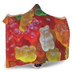 Sweet Gummy Bear Print Hooded Blanket