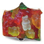 Sweet Gummy Bear Print Hooded Blanket