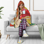 Sweet Gummy Bear Print Hooded Blanket