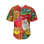 Sweet Gummy Bear Print Men's Baseball Jersey