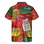 Sweet Gummy Bear Print Men's Short Sleeve Shirt
