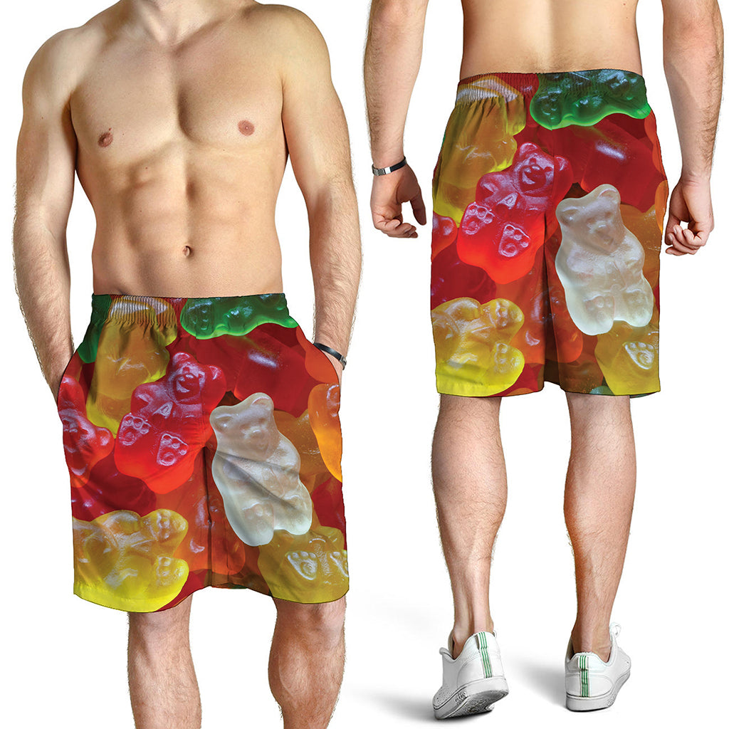Sweet Gummy Bear Print Men's Shorts