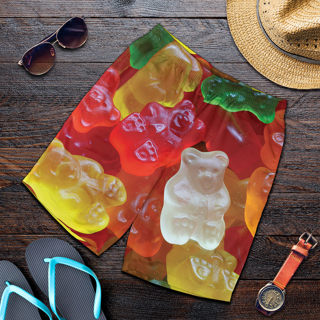 Sweet Gummy Bear Print Men's Shorts