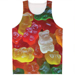 Sweet Gummy Bear Print Men's Tank Top