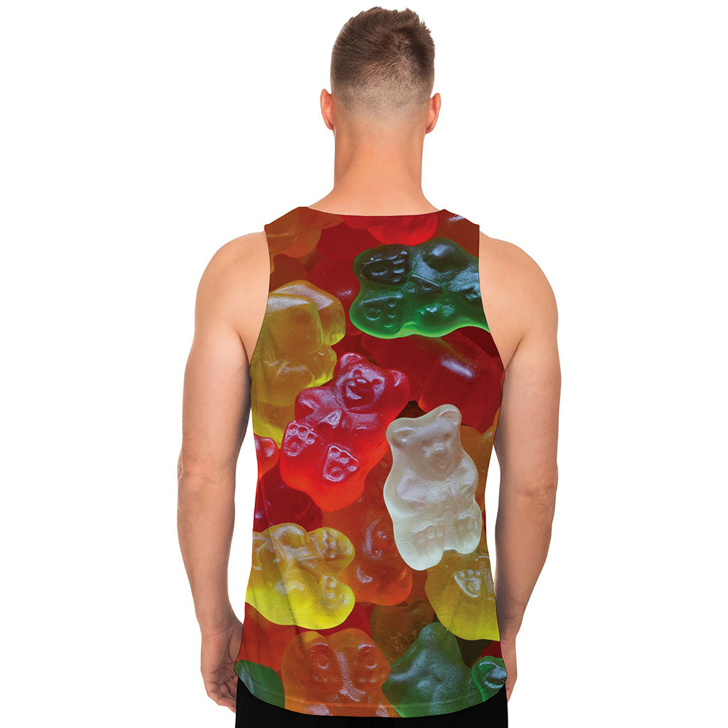 Sweet Gummy Bear Print Men's Tank Top