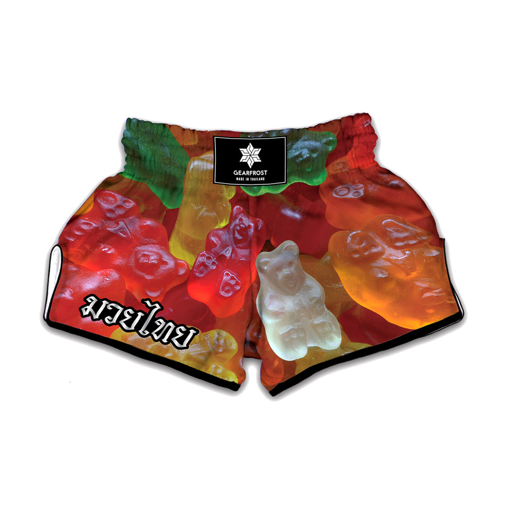 Sweet Gummy Bear Print Muay Thai Boxing Shorts