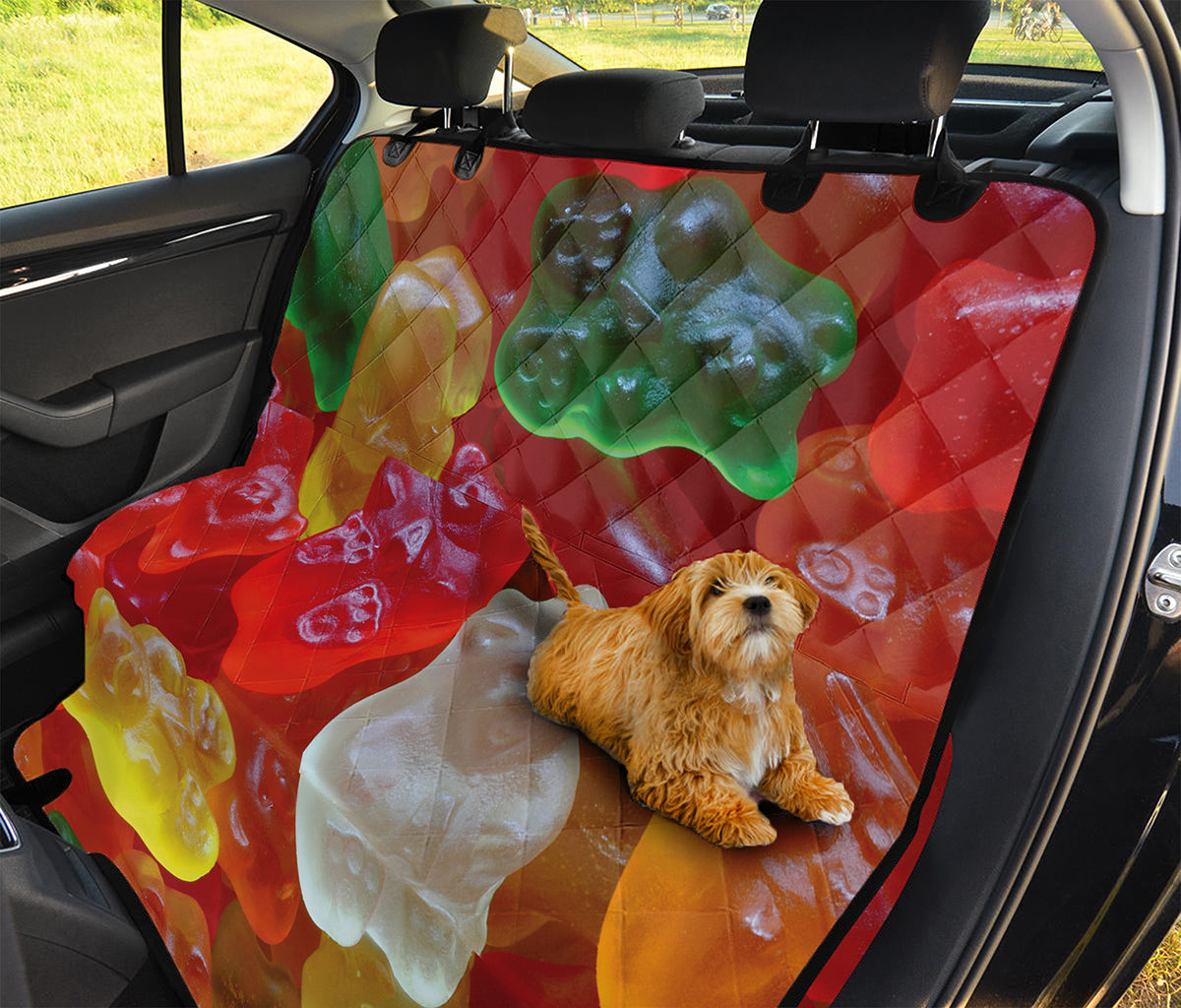 Sweet Gummy Bear Print Pet Car Back Seat Cover