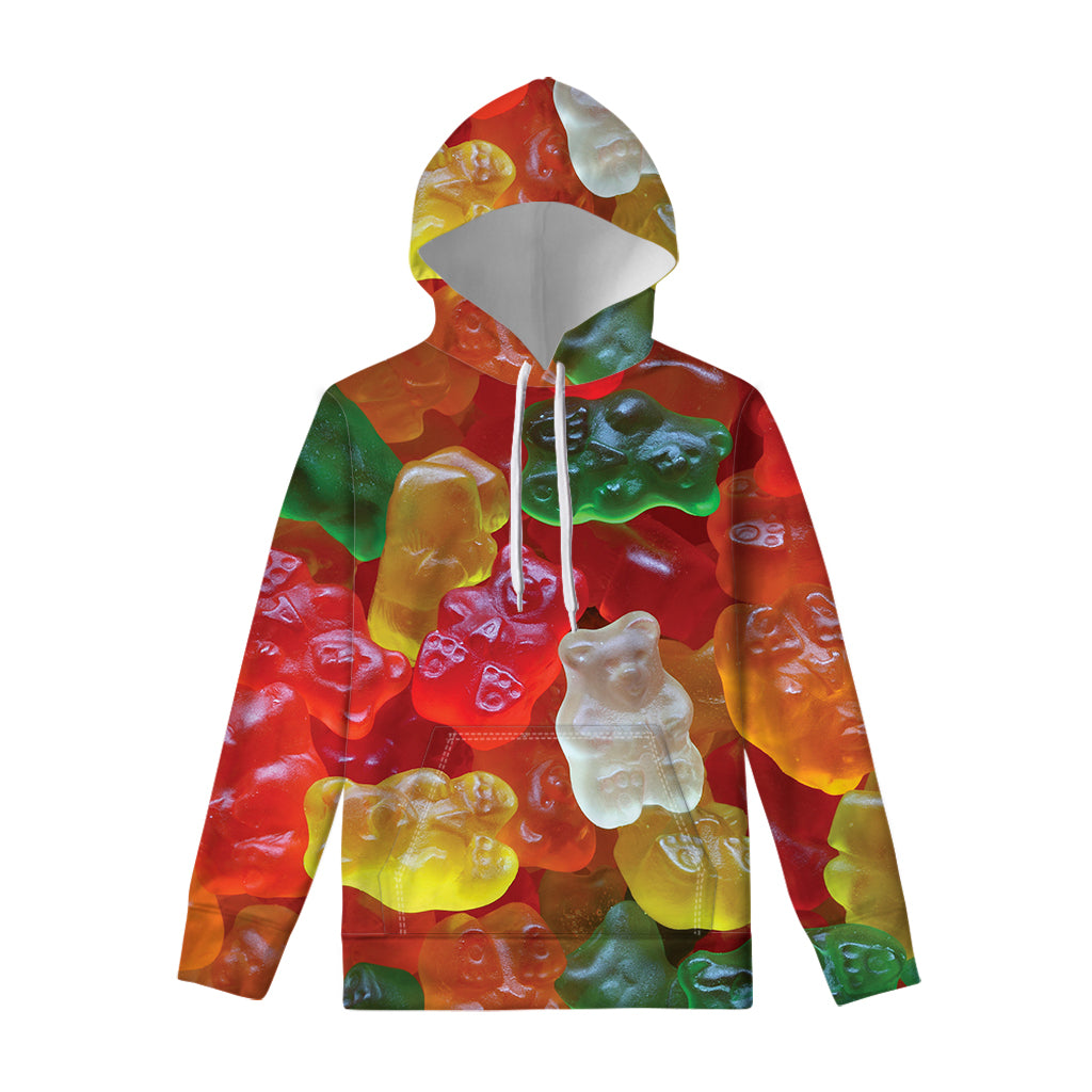 Sweet Gummy Bear Print Pullover Hoodie