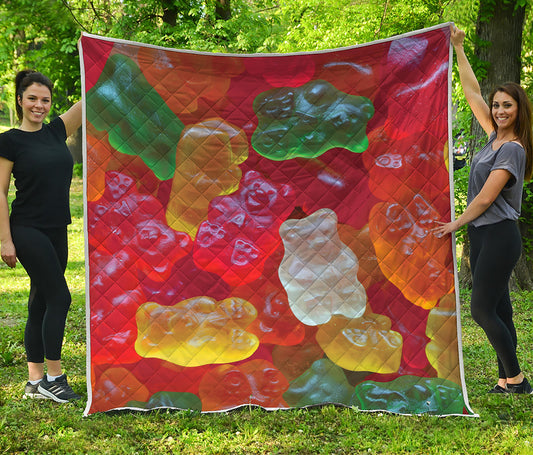 Sweet Gummy Bear Print Quilt