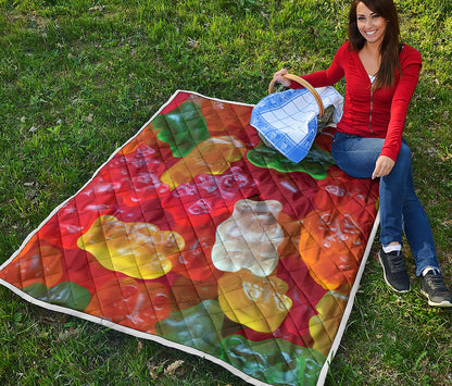 Sweet Gummy Bear Print Quilt