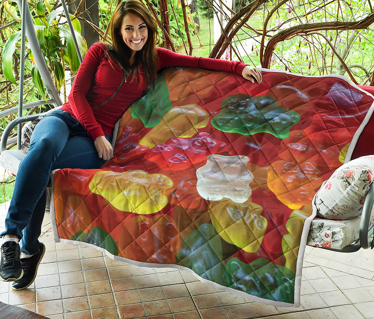 Sweet Gummy Bear Print Quilt