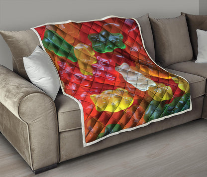 Sweet Gummy Bear Print Quilt