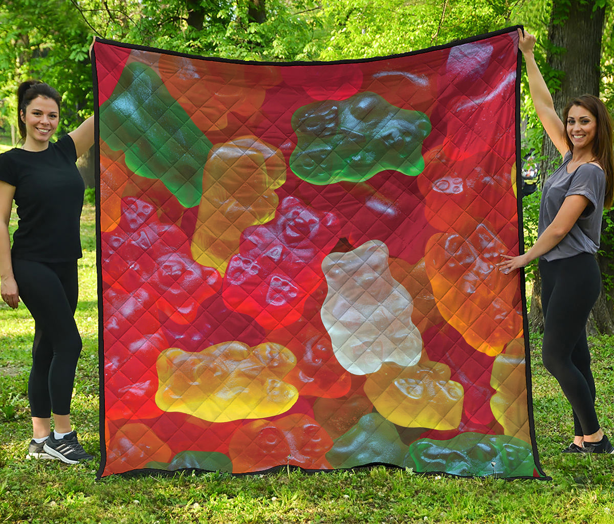 Sweet Gummy Bear Print Quilt