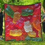 Sweet Gummy Bear Print Quilt
