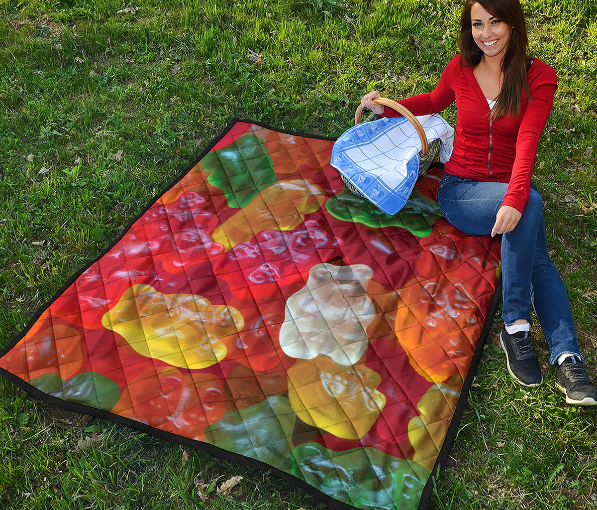 Sweet Gummy Bear Print Quilt