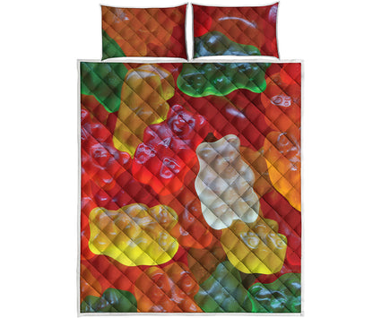 Sweet Gummy Bear Print Quilt Bed Set