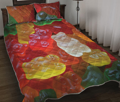 Sweet Gummy Bear Print Quilt Bed Set