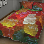 Sweet Gummy Bear Print Quilt Bed Set