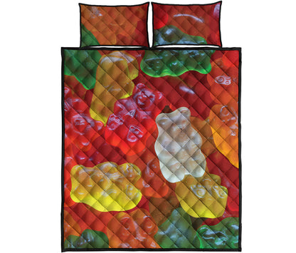 Sweet Gummy Bear Print Quilt Bed Set