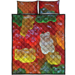 Sweet Gummy Bear Print Quilt Bed Set