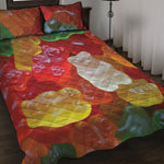 Sweet Gummy Bear Print Quilt Bed Set