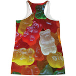 Sweet Gummy Bear Print Women's Racerback Tank Top