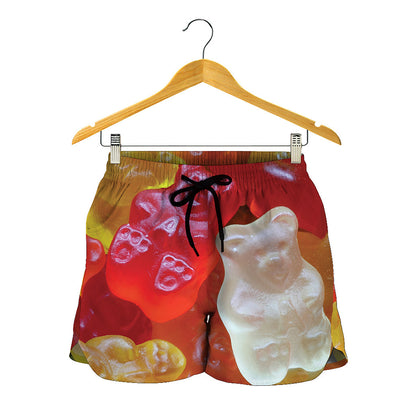 Sweet Gummy Bear Print Women's Shorts