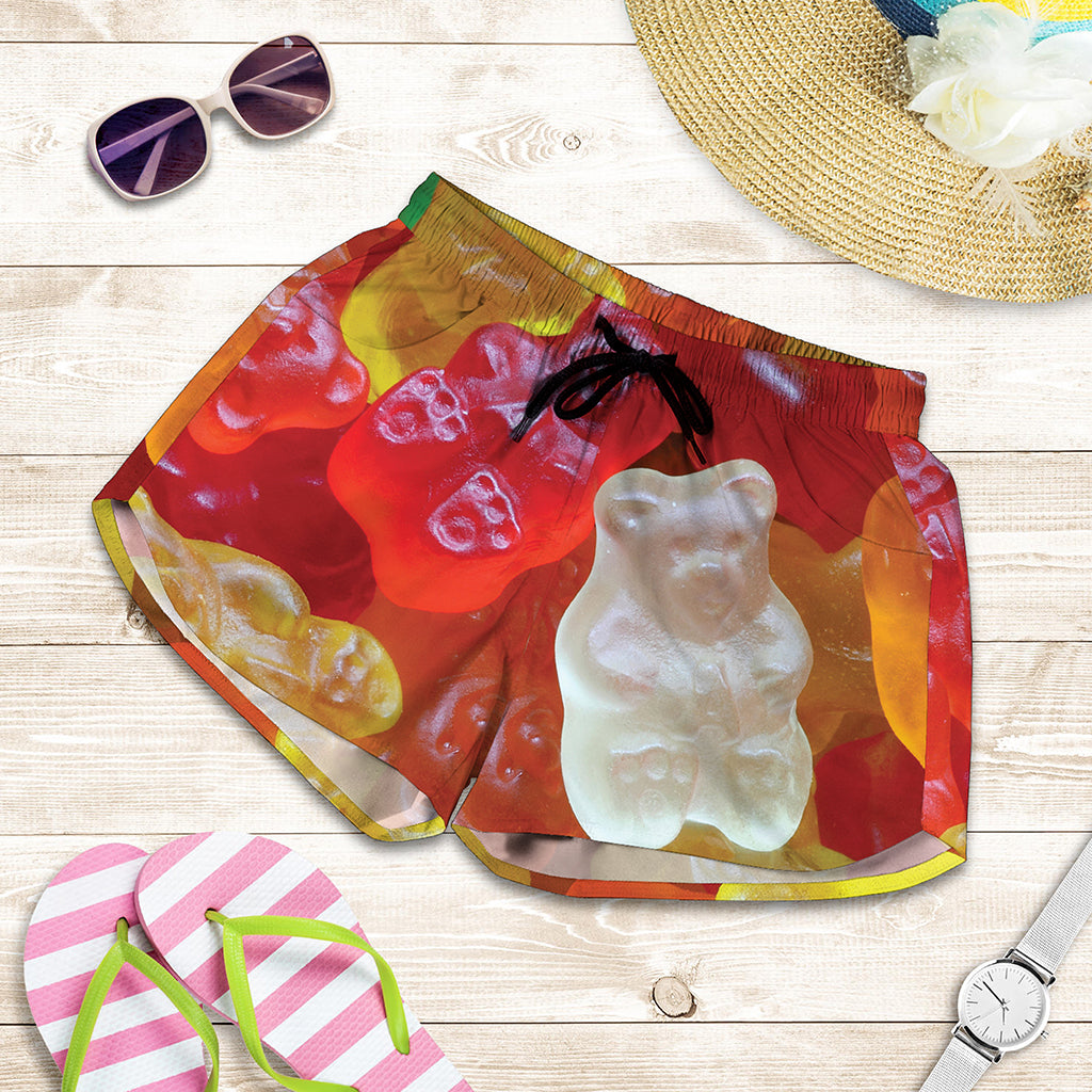 Sweet Gummy Bear Print Women's Shorts