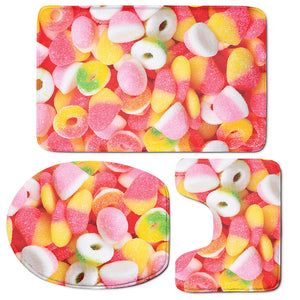 Sweet Gummy Print 3 Piece Bath Mat Set