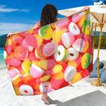 Sweet Gummy Print Beach Sarong Wrap
