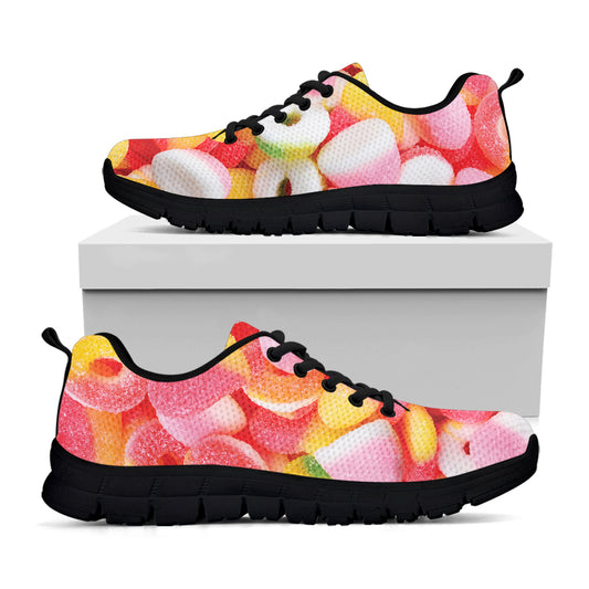 Sweet Gummy Print Black Sneakers