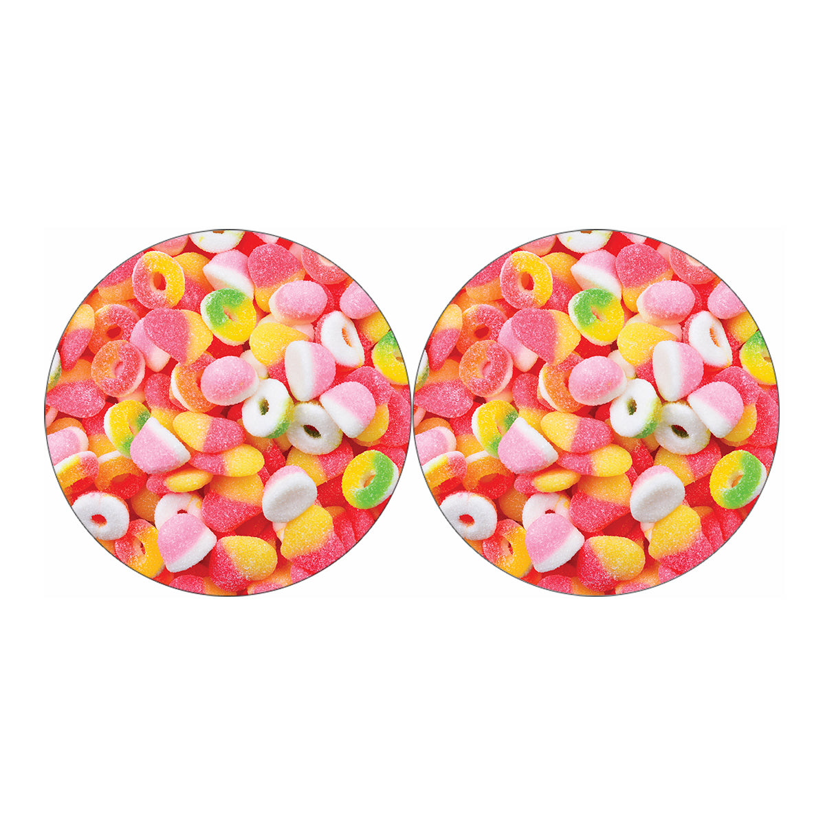 Sweet Gummy Print Car Coasters