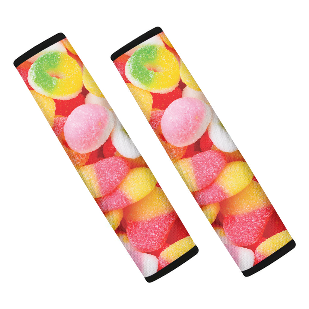 Sweet Gummy Print Car Seat Belt Covers