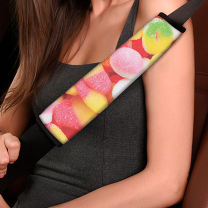 Sweet Gummy Print Car Seat Belt Covers