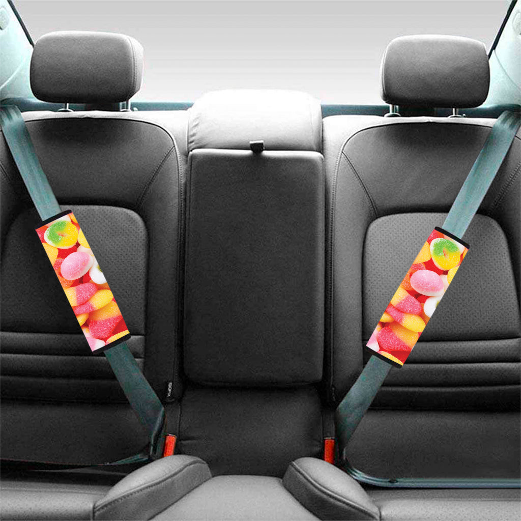 Sweet Gummy Print Car Seat Belt Covers