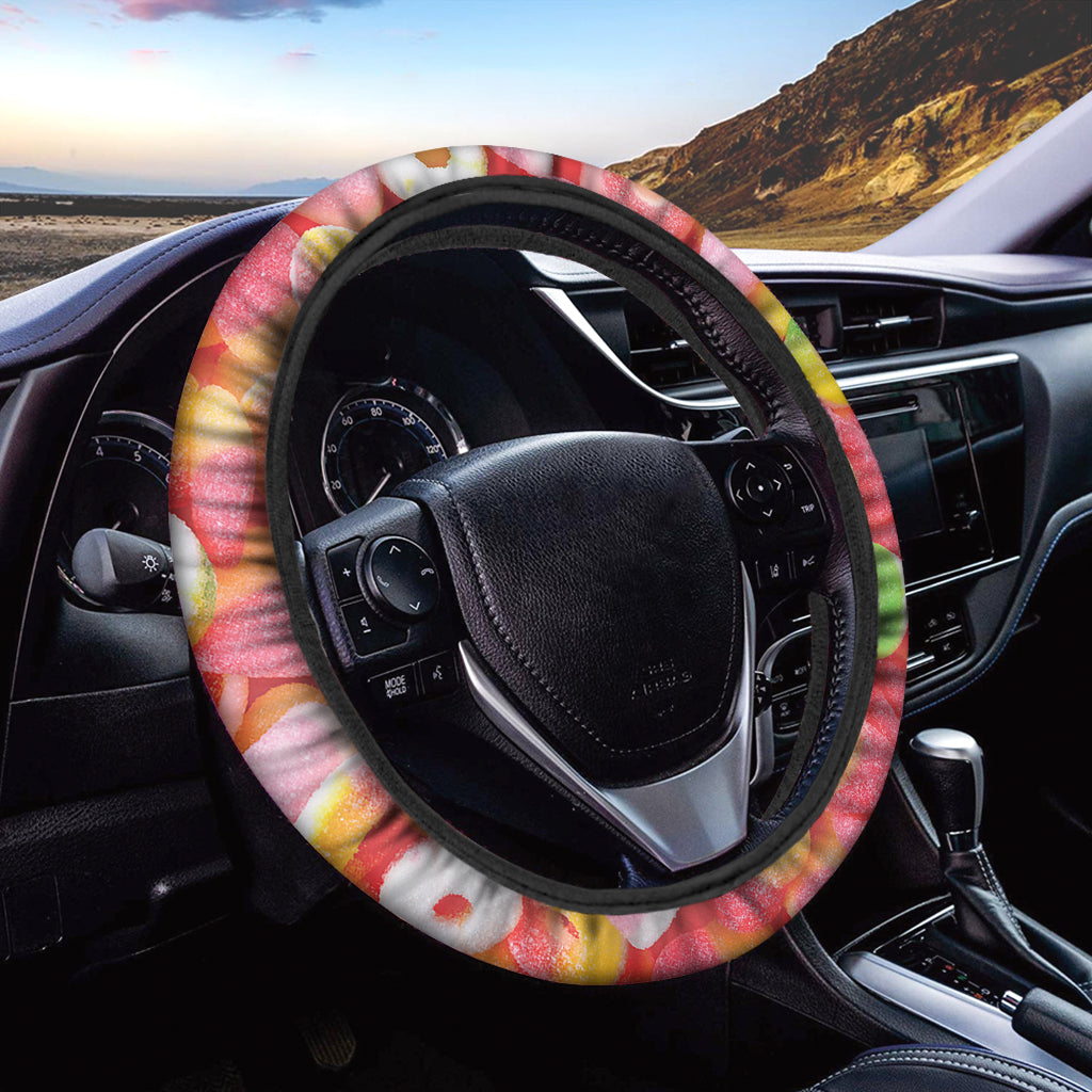 Sweet Gummy Print Car Steering Wheel Cover