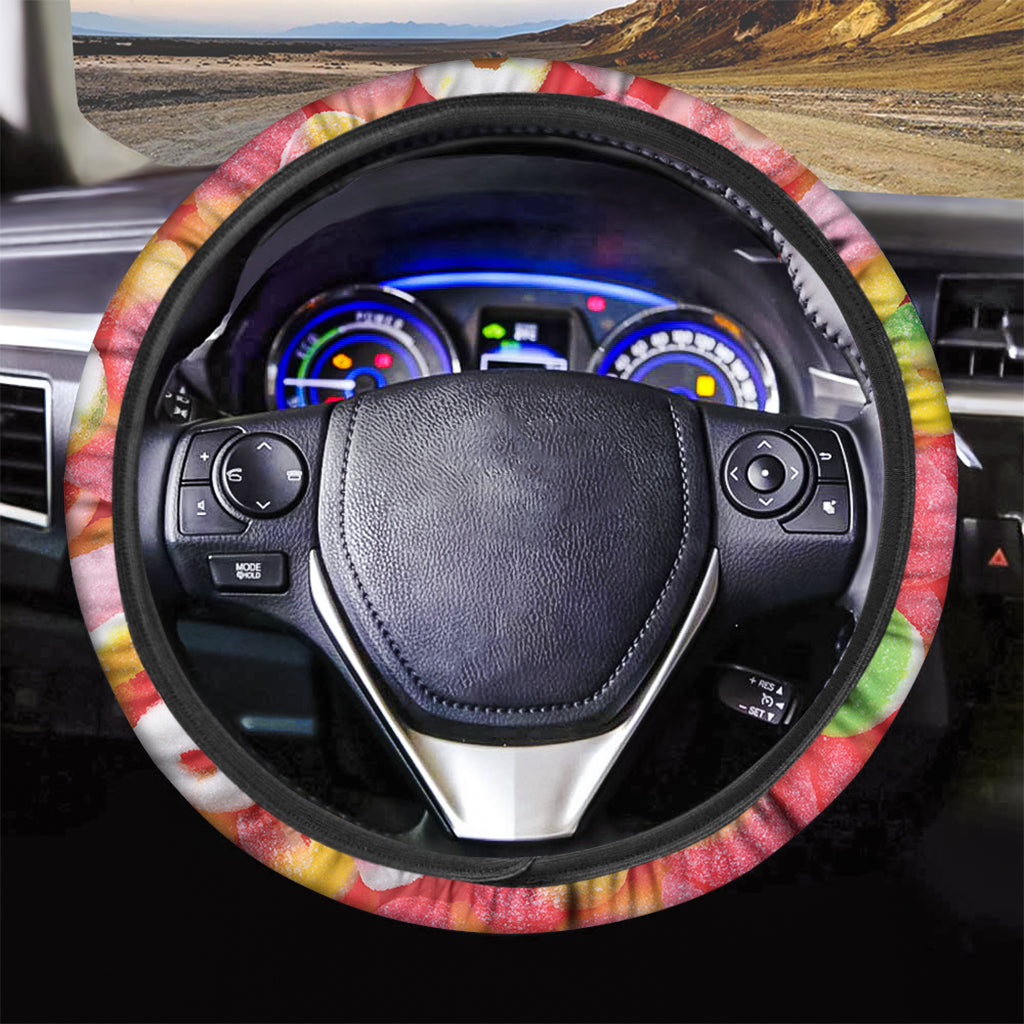 Sweet Gummy Print Car Steering Wheel Cover