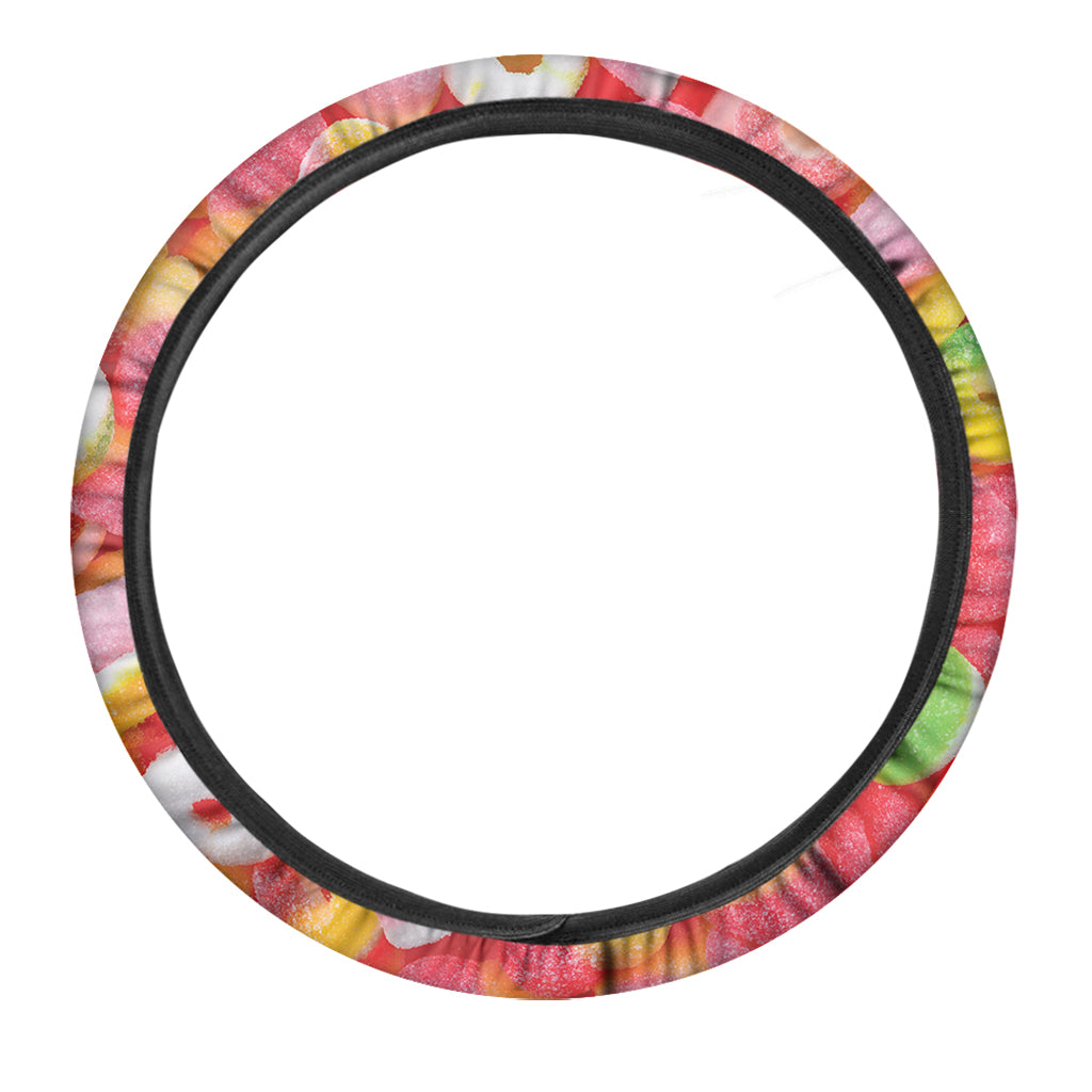 Sweet Gummy Print Car Steering Wheel Cover