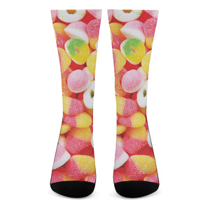 Sweet Gummy Print Crew Socks