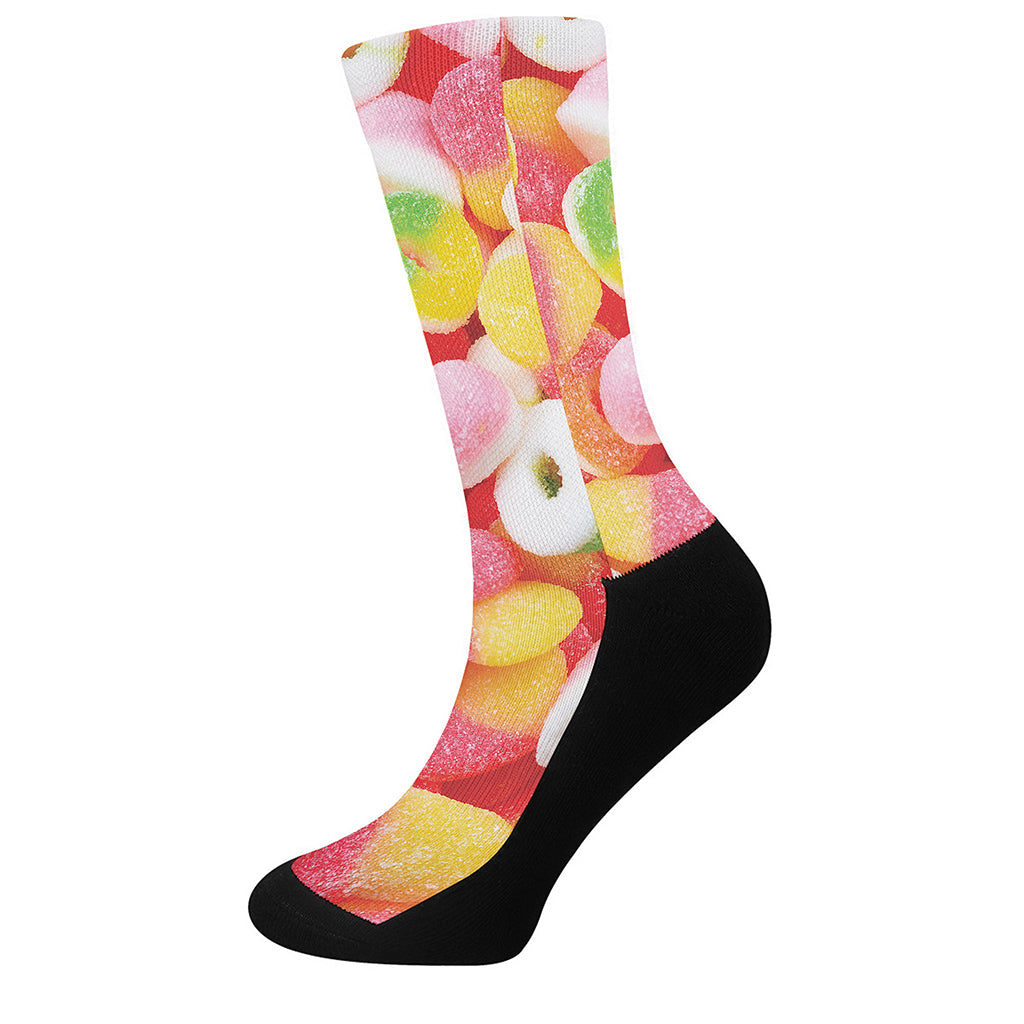 Sweet Gummy Print Crew Socks