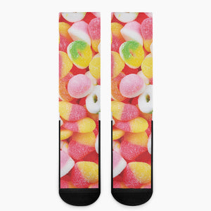 Sweet Gummy Print Crew Socks