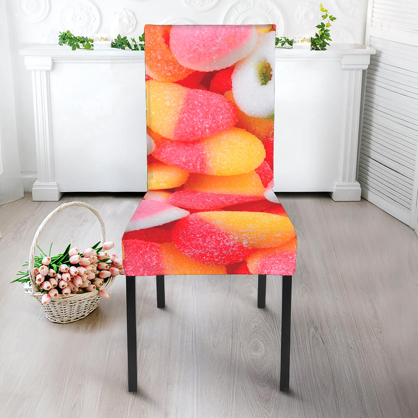 Sweet Gummy Print Dining Chair Slipcover
