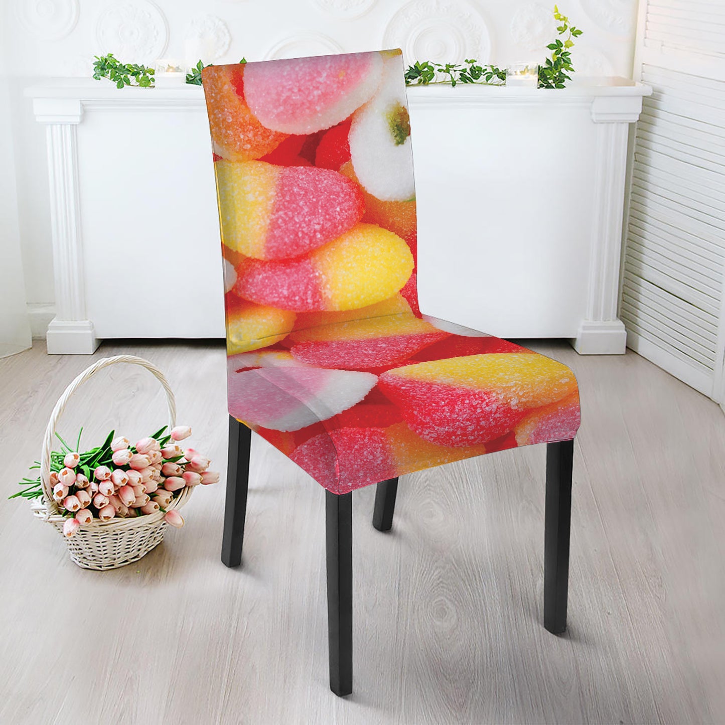 Sweet Gummy Print Dining Chair Slipcover