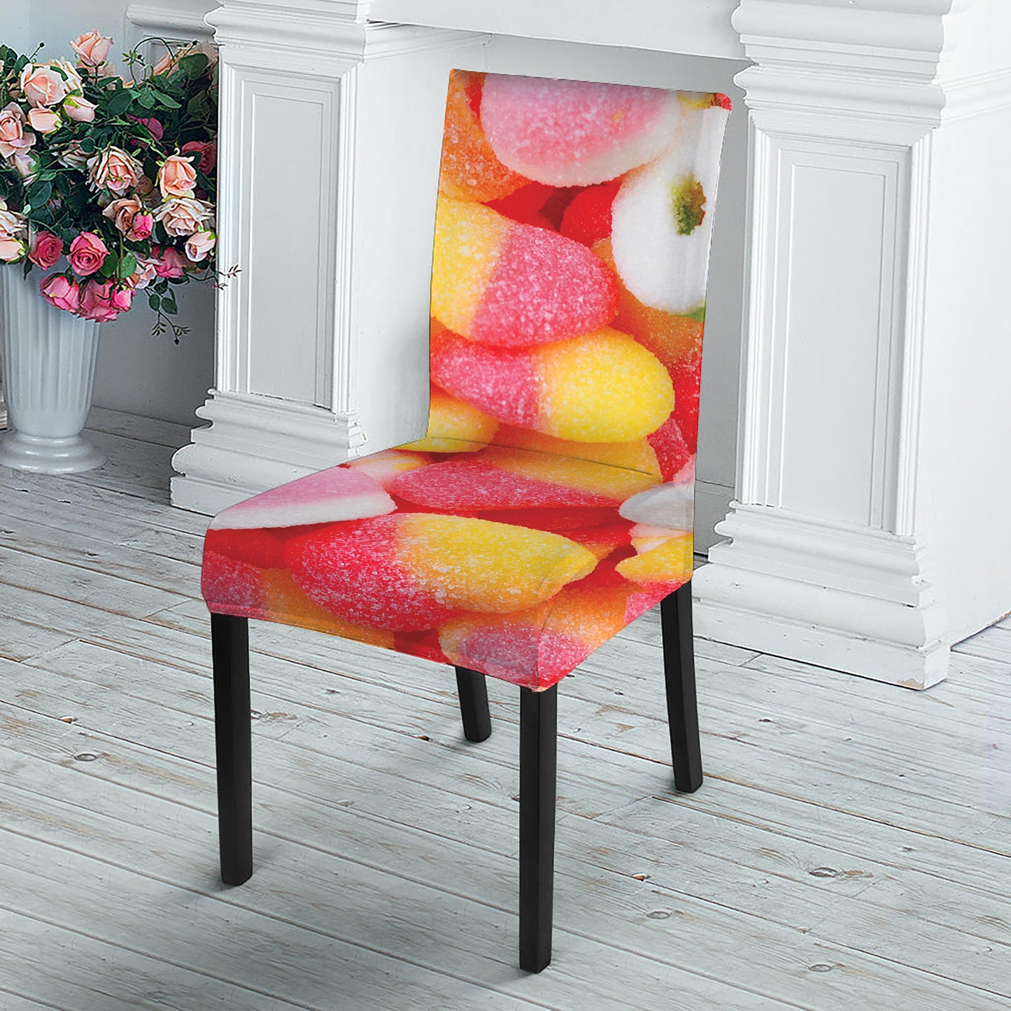 Sweet Gummy Print Dining Chair Slipcover