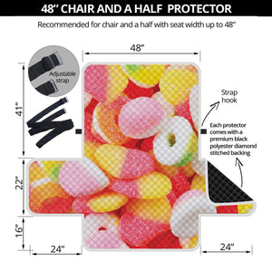 Sweet Gummy Print Half Sofa Protector