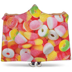 Sweet Gummy Print Hooded Blanket
