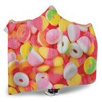 Sweet Gummy Print Hooded Blanket