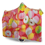 Sweet Gummy Print Hooded Blanket