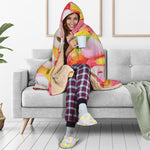Sweet Gummy Print Hooded Blanket