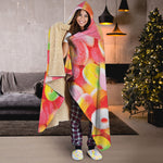 Sweet Gummy Print Hooded Blanket
